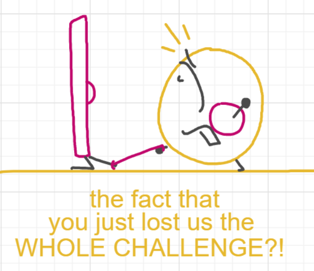 A panel from Running Duos, episode four of the Board Boards object show by Furretwalk/WalkingFurret.